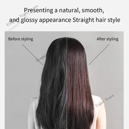 Lisseur et sèche-cheveux professionnel 2 en 1, fer à lisser chauffant à ions négatifs, outil de coiffage longue durée