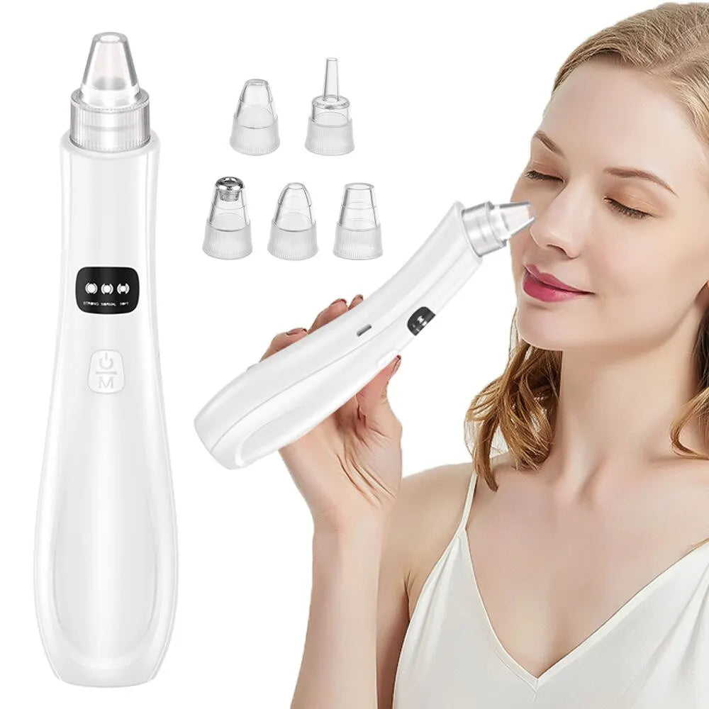 Aspirateur Points Noirs Électrique, 3 Modes d'Aspiration, Nettoyeur de Pores Visage